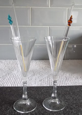 Vtg elegant ribbed glass - x,