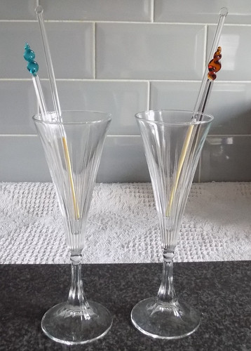 Vtg elegant ribbed glass - elegant,