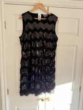 Principles sequin & lace Charleston style Dress UK 16 Sleeveless