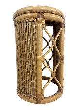 Vintage Boho Bamboo Side Table