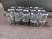 30 x Mini  1oz/28g Wilkins & Sons Empty Glass Jam Jars - Clean with Lids