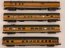 Con-Cor N Scale "Empire Builder" 85' Smooth-Side Lightweight 4-Car Set