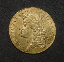 JAMES II. 1686 GUINEA. VERY