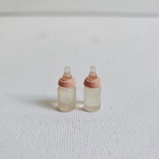 Sylvanian Families SPARES Baby Feeding Bottles X2 Pink Calico Critters 