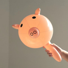 Funny Handheld Pig Head Inflatable Farm Birthday Party Photo Prop Dress-up Decor