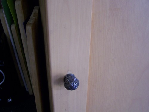 Door drawer knob pewter - , cast