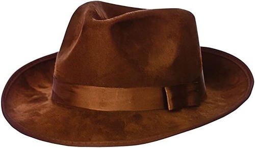 Brown suede fedora - cowboy, felt