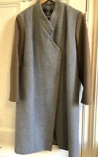 Comme il Faut Designer Sample Coat Grey With Beige Sleeves Minimalist Size 14