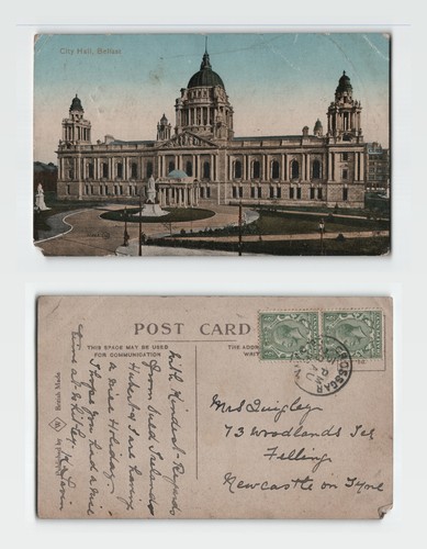 Postcard city hall - city,