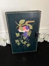 Lovely Old Green Wooden Wall Mounted Key Box