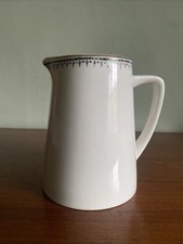 Maddock Royal Vitreous Plain White Jug Made In England Gold Trim 11cm Milk Cream
