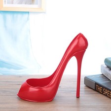 AU (Red)Novelty High Heel Shoe Wine Bottle Holder Storage Wine Rack Home Decor