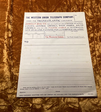 original unused Western Union