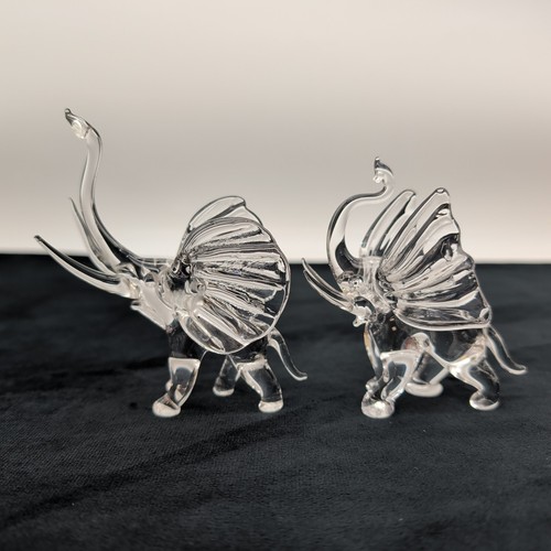 Clear blown glass african - blown,