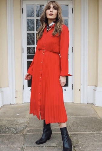 Gorgeous coast red pleated fit - gorgeous,