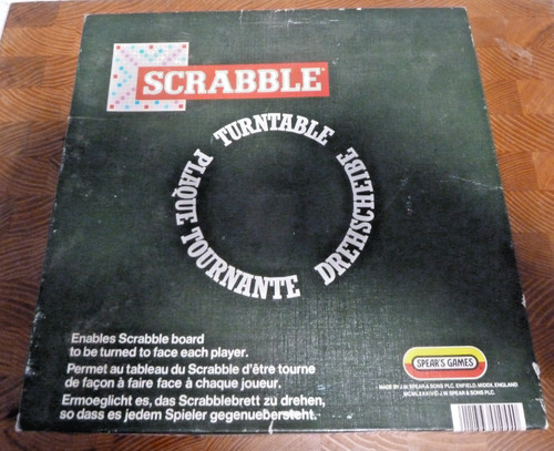 Scrabble turntable plaque - turntable,