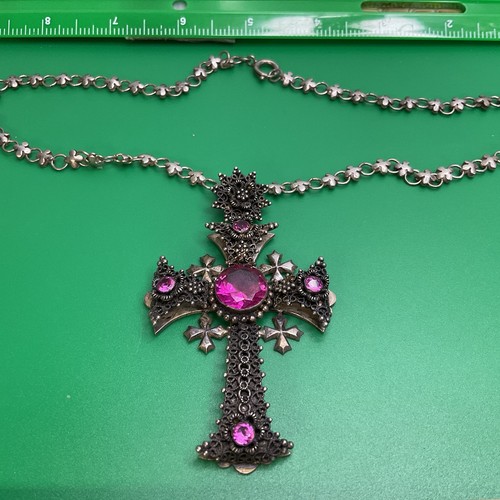 Old pawn pink saphire sterling - pink,