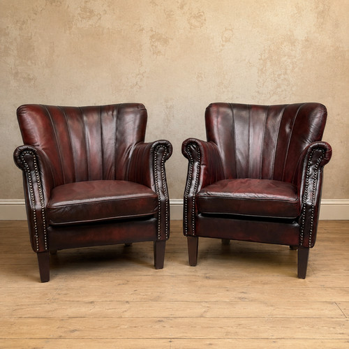 Chesterfield style club chairs - chesterfield,