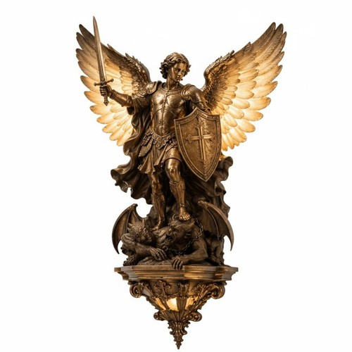 Archangel michael wall sconce - wall,