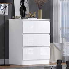 3 Drawer Bedside Table Modern