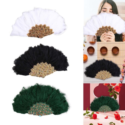 Wedding bride feather fan - feather,