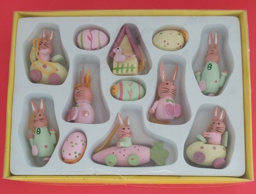 Vintage retro wooden - wooden, easter