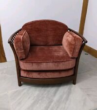Ercol Renaissance Low Back Tub Chair NEWLY REUPHOLSTERED Warwick KOBE Brick FW 