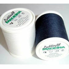 MADEIRA Polyester No.70 Embroidery Machine Bobbin Thread Fill - Black White