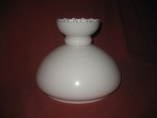 Vintage white glass oil lamp