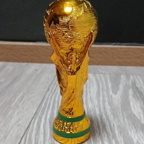 Gold plastic football trophy - gold,
