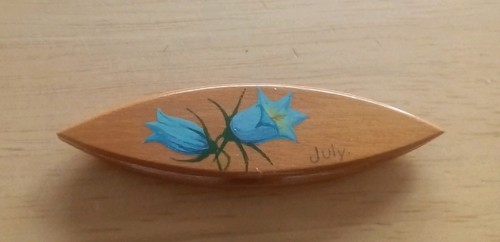 Wood tatting shuttle painted - tatting, shuttle.