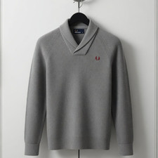 Fred Perry Grey Shawl Collar