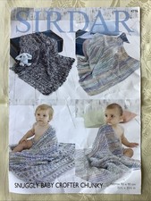 Sirdar Crofter knitting pattern 4776. Baby blankets/throws, 4 designs Chunky