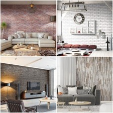 Modern Design 3D Bathroom Cladding 8mm Shower Wet Wall Panels Brick Stone Effect