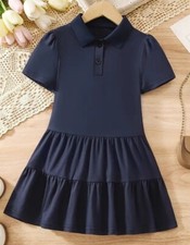 Girls Navy Dress School