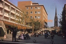 35mm Glass Slide - Shopping Precinct, Coventry, Early 1960s