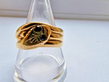 9ct Gold snake ring with