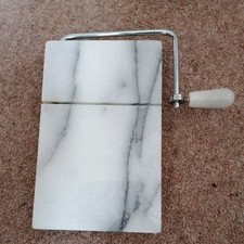 Marble Cheese Cutter Board with Wire marble handled Slicer- 2 spare wires. Boxed