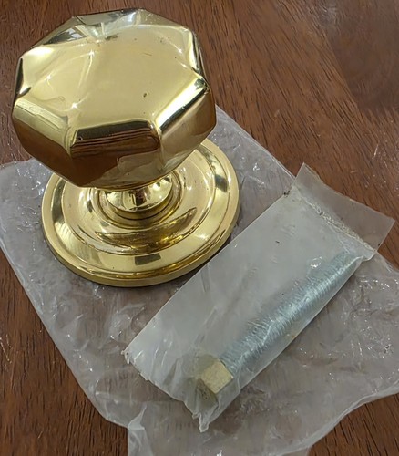 Polished solid brass octagonal - brass,