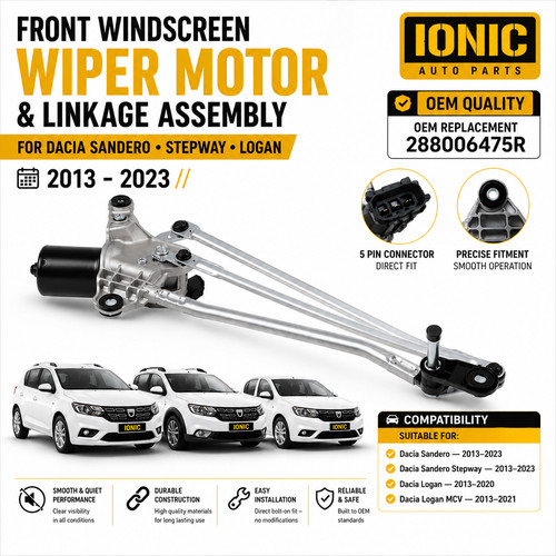Front windscreen wiper motor - front, &