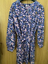 Ladies BNWOT Damart. Dress, Pink & blue Size 16