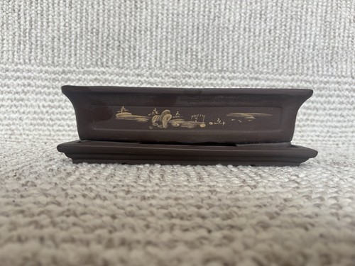 Rectangular brown ceramic - brown,