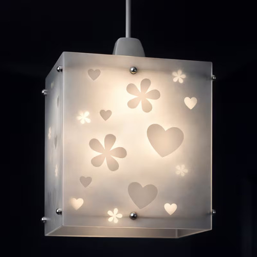 Square frosted glass heart - square, &
