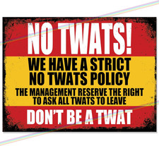 Strict No Twats Funny Metal