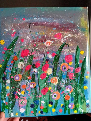 Abstract textured painting - abstract,