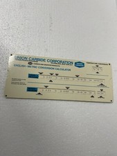 Union Carbide Slide Rule English Metric Conversion Calculator 1972