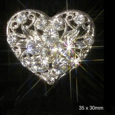 10 x FILIGREE HEART SILVER
