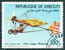 DJIBOUTI 1984 100f SG908 used NG Micro-light Aircraft AIRMAIL STAMP ##W30
