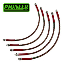 Extended Brake Lines Discovery 1 V8 90-94 Non ABS Dual Front Male Fittings +100m