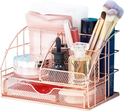 Small metal desk organizer - desk,